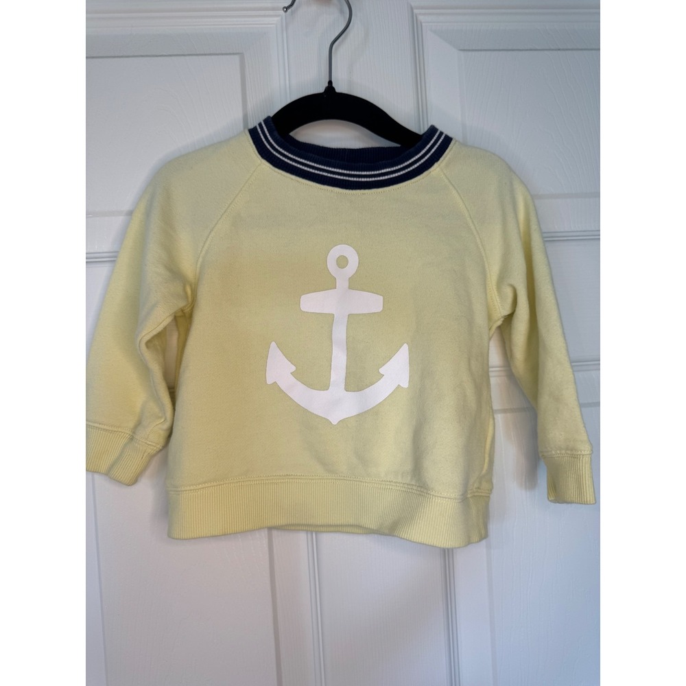 Janie and Jack Yellow Anchor Nautical Pullover Sweatshirt 12-18 Months